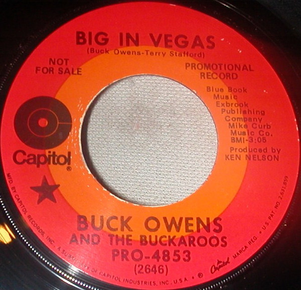 Buck Owens And The Buckaroos – Big In Vegas (1969, Vinyl) - Discogs