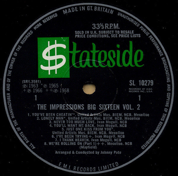 lataa albumi Impressions - Big Sixteen Vol 2