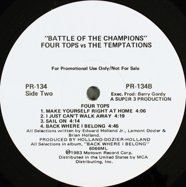 lataa albumi The Temptations, The Four Tops - The Battle Of The Champions