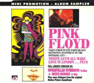 Pink Floyd - Mini Promotion Album Sampler From Tonite Let's All Make Love In London ... Plus album cover