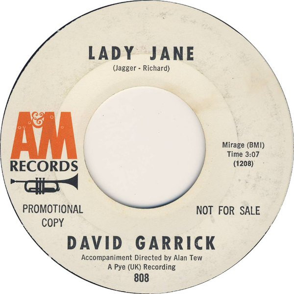 David Garrick – Lady Jane / Let's Go Somewhere (1966, Vinyl) - Discogs