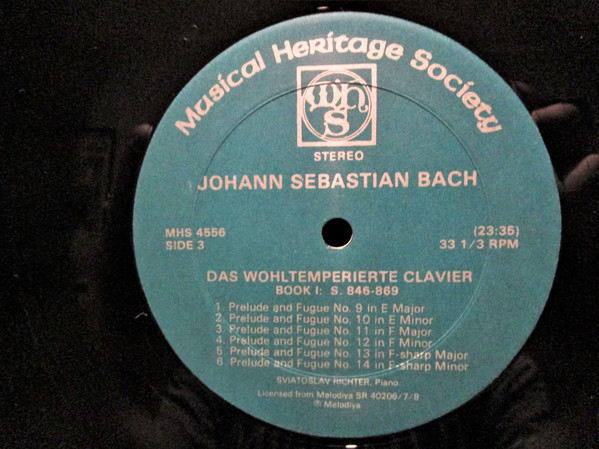 ladda ner album Johann Sebastian Bach Sviatoslav Richter - Das Wohltemperierte Clavier Book I S 846 869