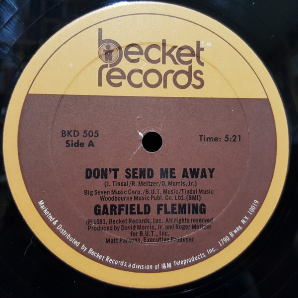 Garfield Fleming – Don't Send Me Away (1981, Vinyl) - Discogs