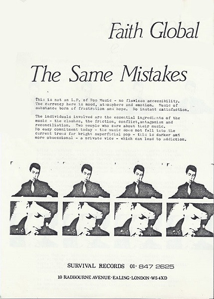 Faith Global – The Same Mistakes (1983, Vinyl) - Discogs