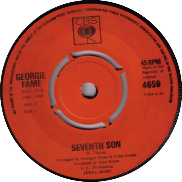 Georgie Fame – Seventh Son (1969, Push-out centre, Vinyl) - Discogs