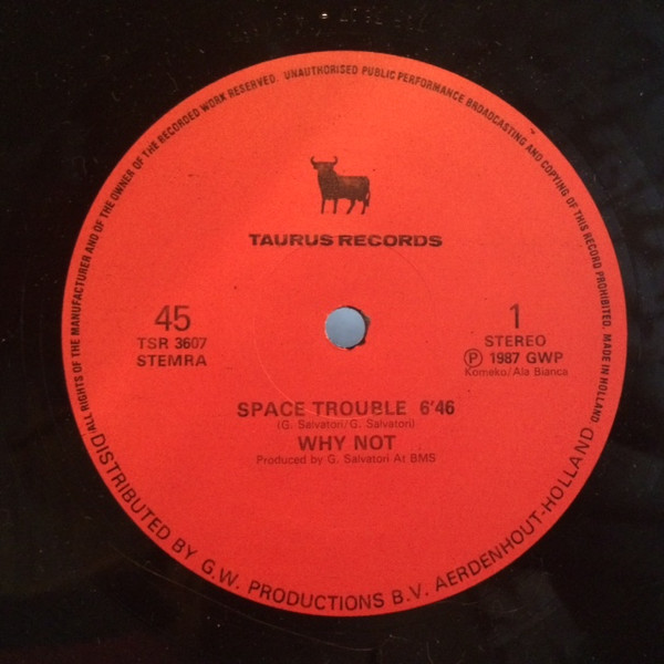 The Why Not - Space Trouble | Taurus Records (TSR 3607)