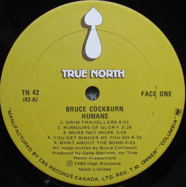 Bruce Cockburn - Humans | True North (TN 42) - 3