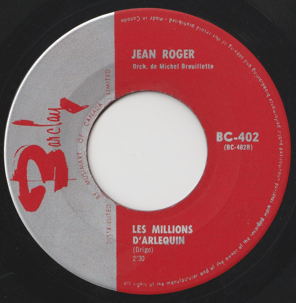 last ned album Denyse Filiatrault Jean Roger - La Jeunesse DAujourdhui Les Millions DArlequin