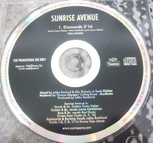 Sunrise Avenue – Diamonds (2007, CDr) - Discogs