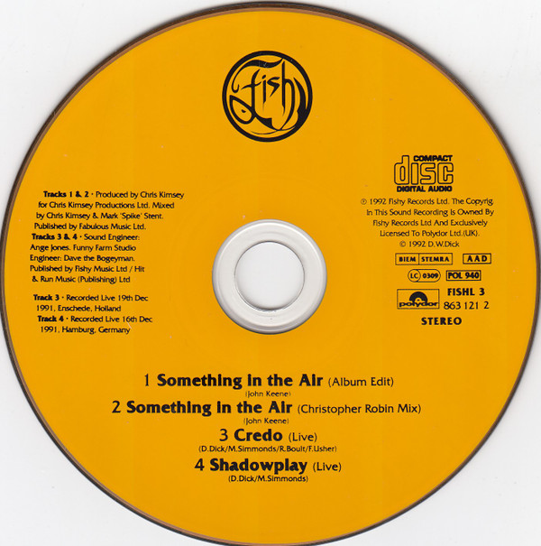 Album herunterladen Download Fish - Something In The Air album