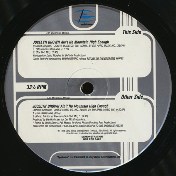 Jocelyn Brown – Ain't No Mountain High Enough (1998, Vinyl) - Discogs