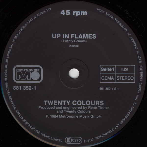 télécharger l'album Twenty Colours - Up In Flames