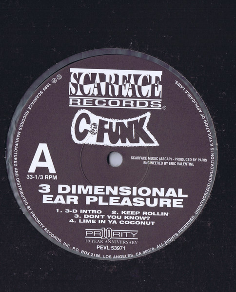 C-Funk – Three Dimensional Ear Pleasure (1995, Vinyl) - Discogs