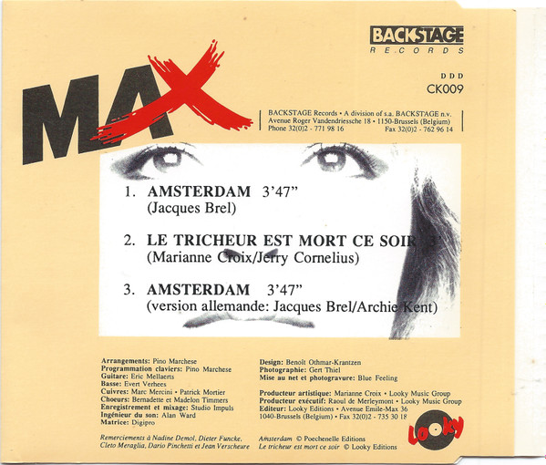 ladda ner album Max - Amsterdam Le Tricheur Est Mort Ce Soir