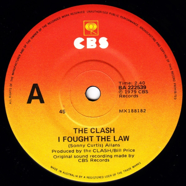 The Clash – I Fought The Law (1979, Vinyl) - Discogs