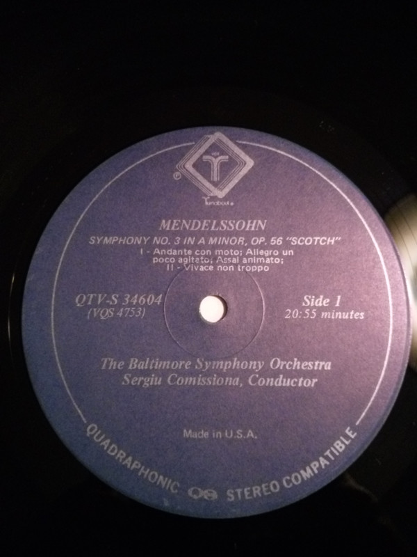 baixar álbum Mendelssohn, Sergiu Comissiona, The Baltimore Symphony Orchestra - Symphony No3 Scotch Overture to Fingals Cave