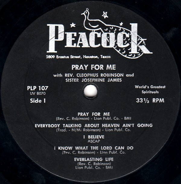 descargar álbum Rev Cleophus Robinson and Sister Josephine James - Pray For Me