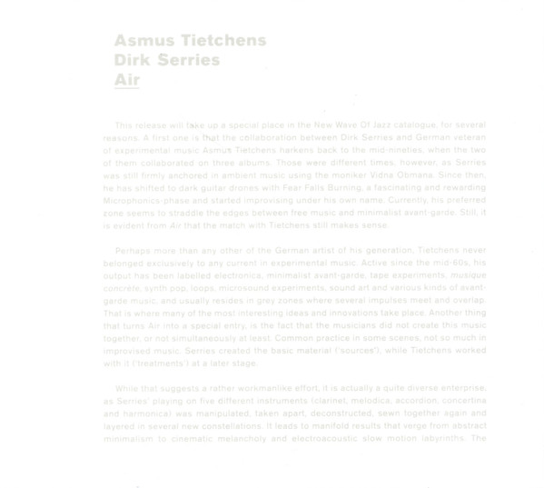 télécharger l'album Asmus Tietchens & Dirk Serries - Air