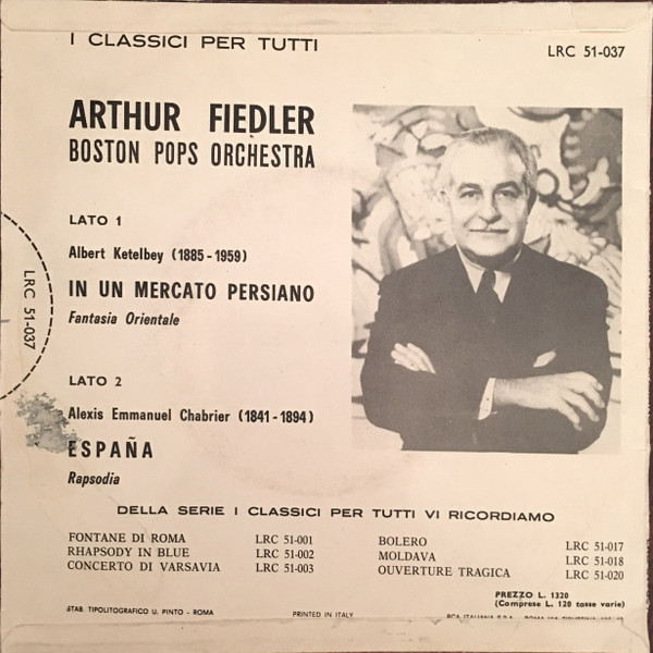 lataa albumi Arthur Fiedler, Boston Pops Orchestra - Ketelbey In Un Mercato Persiano
