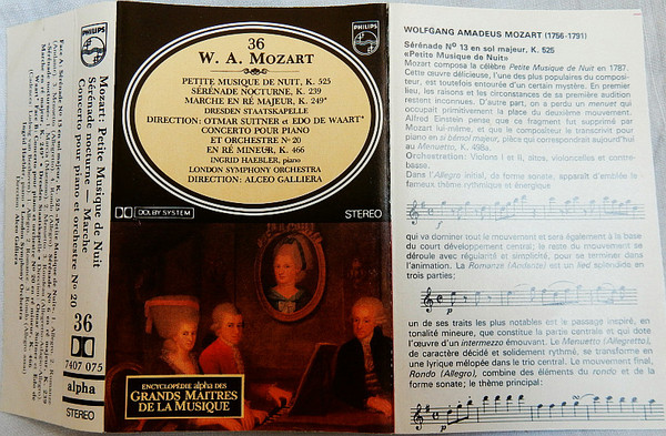 ladda ner album WA Mozart - Petite Musique De Nuit Sérénade Nocturne Marche Concerto Pour Piano Et Orchestre N 20