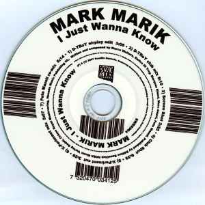 Mark Marik - I Just Wanna Know album cover