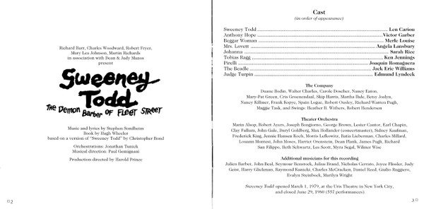 lataa albumi Stephen Sondheim, Len Cariou, Angela Lansbury - Sweeney Todd The Demon Barber Of Fleet Street Original Cast Recording