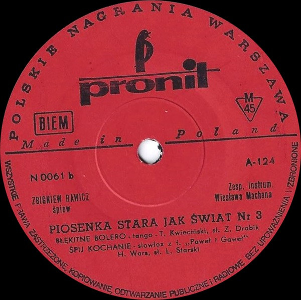télécharger l'album Download Zbigniew Rawicz - Piosenka Stara Jak Świat Nr 3 album