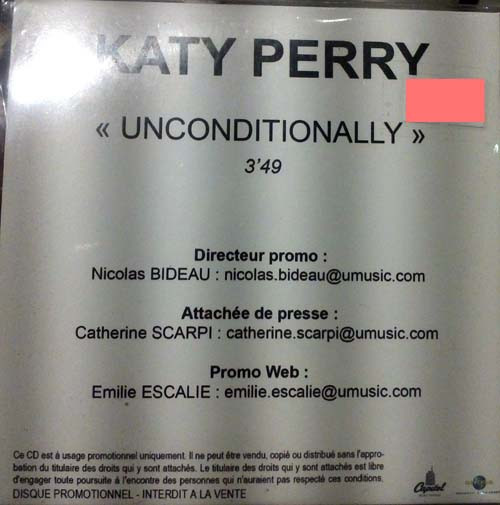 télécharger l'album Katy Perry - Unconditionally