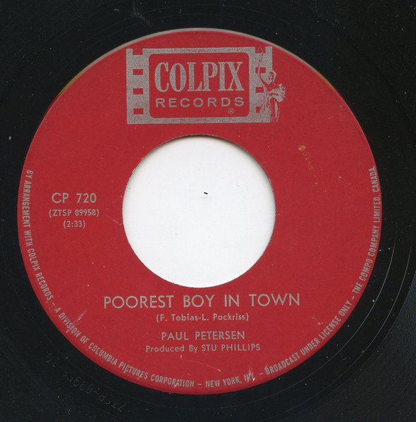 Paul Petersen – She Rides With Me / Poorest Boy In Town (1964