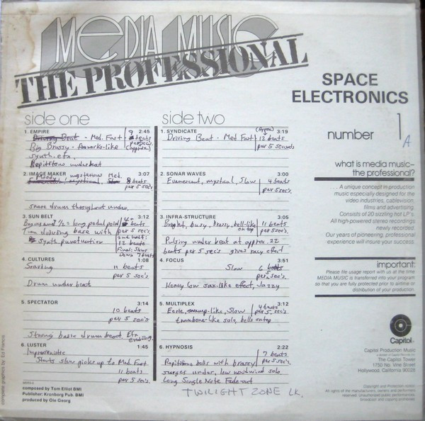 Album herunterladen Tom Elliot - Number 1 Space Electronics