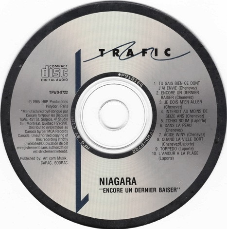 Album herunterladen Niagara - Encore Un Dernier Baiser