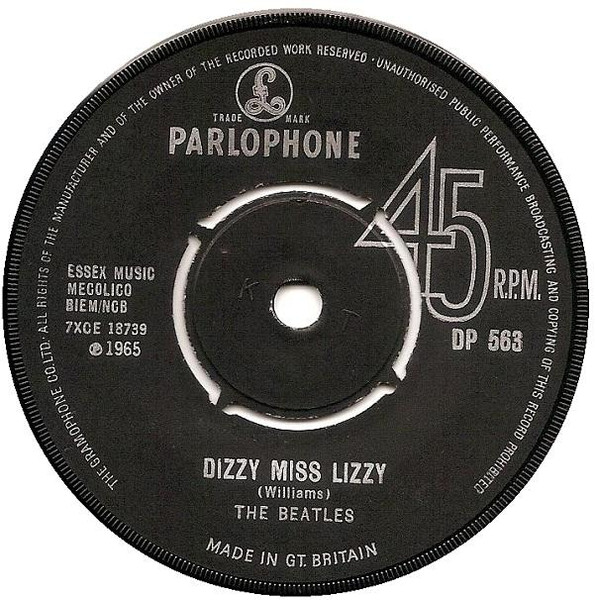 The Beatles Dizzy Miss Lizzy Yesterday 1965 Vinyl Discogs