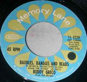 Buddy Greco – Baubles, Bangles And Beads (Vinyl) - Discogs