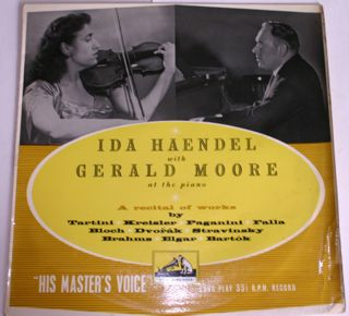 Ida Haendel, Gerald Moore – A Recital Of Works (1954, Vinyl) - Discogs