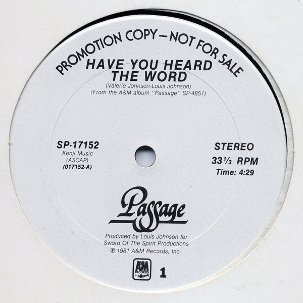 Passage – Have You Heard The Word (1981, Vinyl) - Discogs