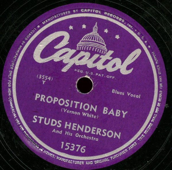 lataa albumi Studs Henderson And His Orchestra - Proposition Baby Studs Boogie