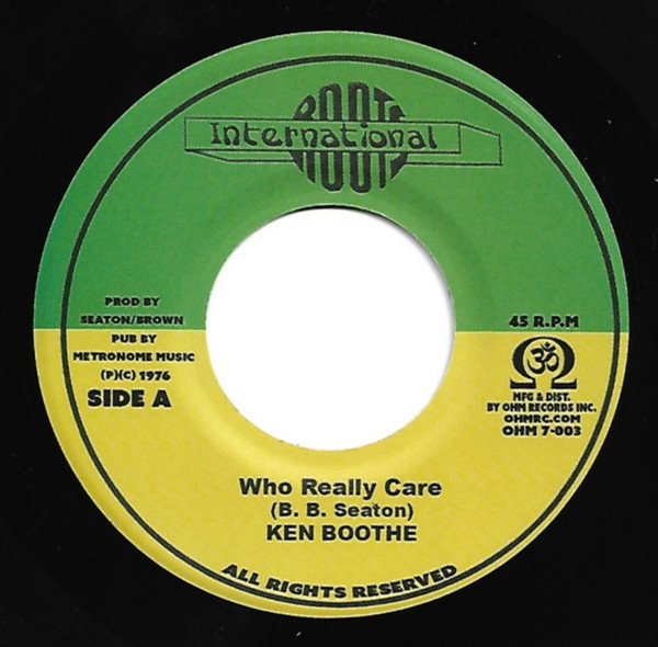 Ken Boothe / Concious Mind - Who Really Care / Careless Dub