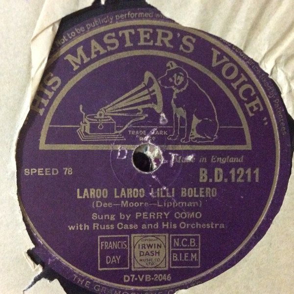 ladda ner album Perry Como And The Satisfiers With Russ Case And His Orchestra - Laroo Laroo Lilli Bolero Rambling Rose