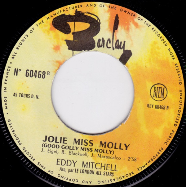 baixar álbum Eddy Mitchell Accompagné Par Le London All Star - Jolie Mélodie Jolie Miss Molly