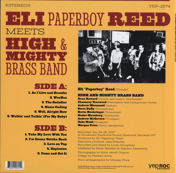 Eli Paperboy Reed Meets High & Mighty Brass Band - Eli Paperboy Reed Meets High & Mighty Brass Band | Yep Roc Records (YEP-2574) - 2