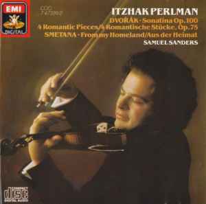 Itzhak Perlman - Sonatina Op. 100 / 4 Romantic Pieces = 4 Romantische Stücke, Op. 75 / From My Homeland = Aus Der Heimat album cover