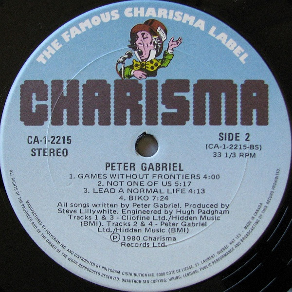 Peter Gabriel - Peter Gabriel | Charisma (CA-1-2215) - 5