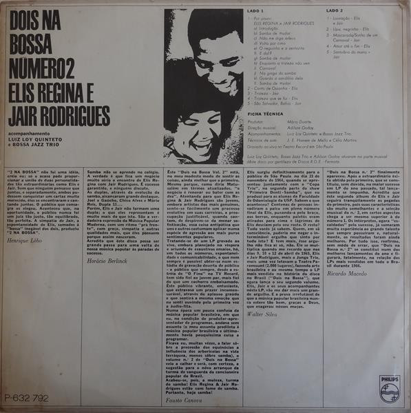 télécharger l'album Elis Regina & Jair Rodrigues - Dois Na Bossa Número 2