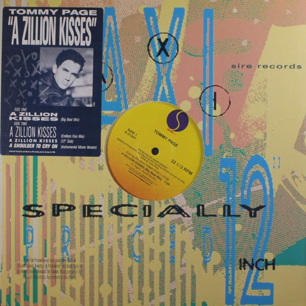 Tommy Page – A Zillion Kisses (1989, Vinyl) - Discogs