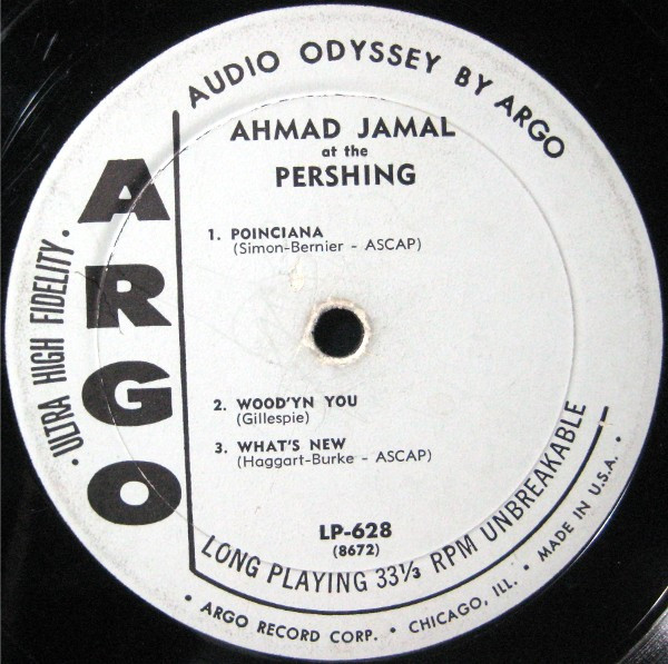 Ahmad Jamal Trio – Ahmad Jamal At The Pershing (2020, 200 gram 