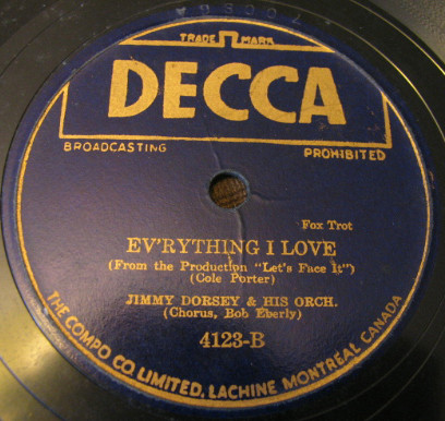 lataa albumi Jimmy Dorsey And His Orchestra - Tangerine Evrything I Love