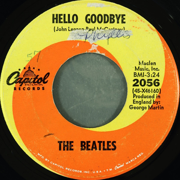 The Beatles – Hello Goodbye (1967, Rockaway Pressing, Vinyl) - Discogs