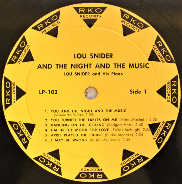 Album herunterladen Lou Snider - Lou SniderAnd The NightAnd The Music