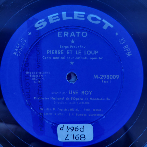 Lise Roy - Pierre Et Le Loup (Serge Prokofiev). | Select (S-298.009) - 4