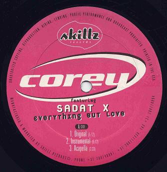 Corey Featuring Sadat X – Everything But Love (1997, Vinyl) - Discogs